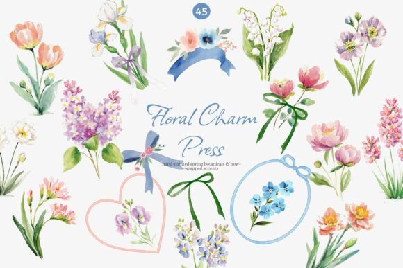 Collection of Spring Watercolor Florals