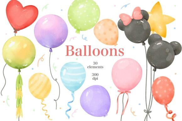 Elevate Your Projects with Watercolor Balloons