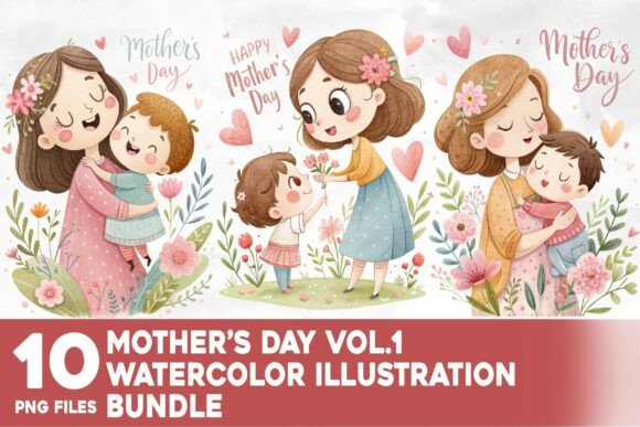 Mother's Day Watercolor Bundle Vol.1
