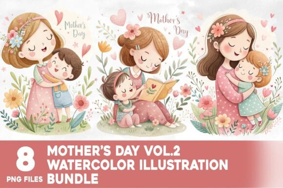 Mother’s Day Watercolor Bundle Vol.2