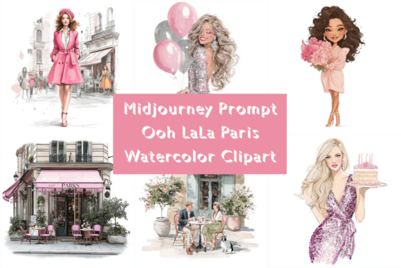 Ooh LaLa Paris Watercolor Clipart for Inspired Design