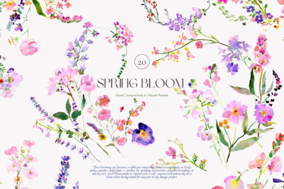 Spring Bloom - Watercolor Clipart