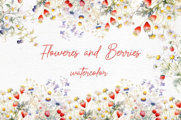 Watercolor Berries Clipart Strawberries