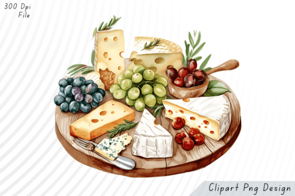 Watercolor Cheese Platter PNG Clipart: A Designer's Guide