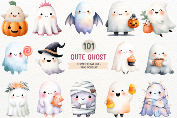 Watercolor Halloween Ghost Clipart: A Designer’s Secret Weapon