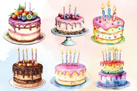Watercolor Happy Birthday Cake Clipart: A Designer's Guide