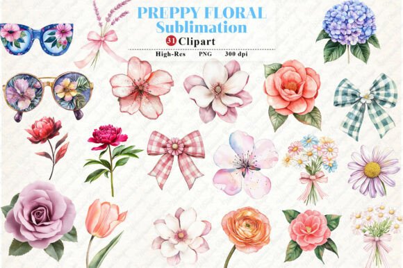 Watercolor Preppy Floral Clipart: A Designer's Guide